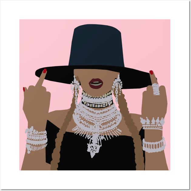 Formation Poster Bey Middle Finger Wall Art by JUMATKLIWON